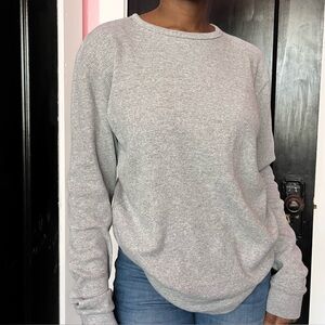 90s light gray thermal long sleeve shirt